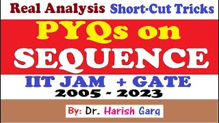 PYQs on Sequences of Real Number  GATE and IIT JAM 2005 to 2023  Short Cut Tricks [upl. by Woodson]