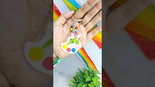 DIY Paint Palette Keychain 😱 diy keychain keyrings craft shorts craftyumrao yt CraftyUmrao [upl. by Aimaj264]