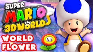 Super Mario 3D World  World Flower 100 Nintendo Wii U Gameplay Walkthrough [upl. by Olaznog]