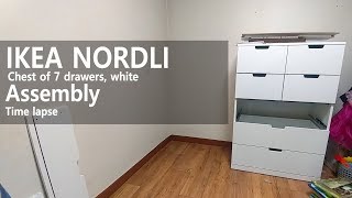 How to Assemble  IKEA 이케아 NORDLI 노르들리 7칸 서랍장 조립 [upl. by Vinna18]