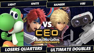 CEO 2024 TOP 8  Light amp Knite Vs Ranger amp Viri  Smash Ultimate  SSBU [upl. by Nodyarb]