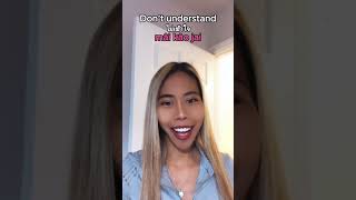 Dont understand Dont know Its ok in Thai thailand thai thaigirl learnthai thaifood สายฝอ [upl. by Zerla]