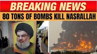 LIVE  80 TONS OF BOMBS KILL NASRALLAH  Lebanon War  News9 [upl. by Haberman]