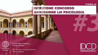 Procedure Immatricolazione  Tutorial 3  Iscrizione Concorso LM Psicologia UNIPV [upl. by Westberg]