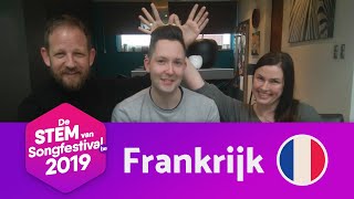 Eurovision 2019 France – Reaction video in Dutch  Songfestivalbe [upl. by Letniuq118]