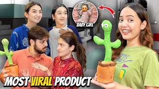 Most Viral Product Lai Liya🤩Baby Girl Ko Pehli Baar Dekha😍Sistrology [upl. by Margalit853]