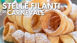 STELLE FILANTI DOLCI DI CARNEVALE Ricetta Facile  Fatto in Casa da Benedetta [upl. by Tioneb]