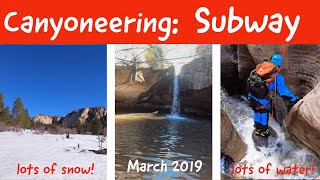 Canyoneering the Subway in high water Zion National Park Utah [upl. by Kabob]