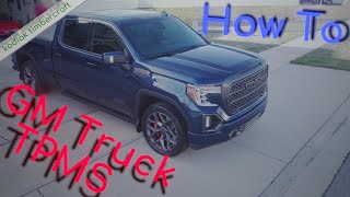 HOW TO RELEARN TPMS SENSOR WITH NO TOOLS ON CHEVY CHEVROLET GMC BUICK CADILLAC [upl. by Bianchi]