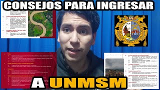 Consejos para INGRESAR A UNMSM Como INGRESE A UNMSM [upl. by Dlorad885]