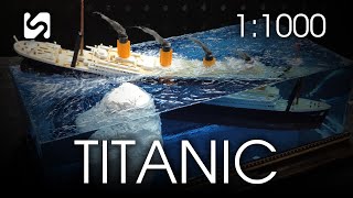 Titanic model sinking diorama  Resin Art [upl. by Meuser853]