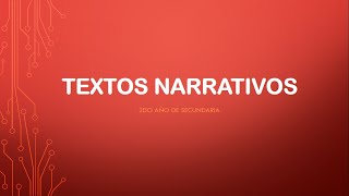 Textos narrativos  Segundo de secundaria Literatura [upl. by Suiravat]