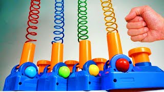 Iron Tube Marble Run Race ASMR  1 ☆ How High is the Sky ☆ Creative Healing Sound Machine DIY Build [upl. by Harwin]