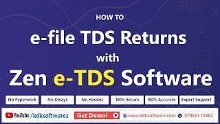 How to efile TDS returns with Zen TDS Software [upl. by Eolc206]