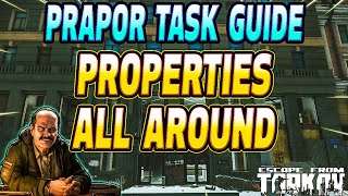 Properties All Around  Prapor Task Guide  Escape From Tarkov [upl. by Tilda591]