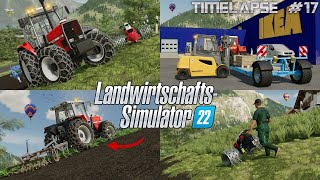 Ein NEUER SCHLEPPER 💪🤩 Arbeiten am STEILHANG amp erste LIEFERUNG an IKEA⛰️🚜💨 LS22  Timelapse 17 [upl. by Issak38]