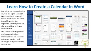 Learn How to Create a Calendar in Word [upl. by Woodrow]