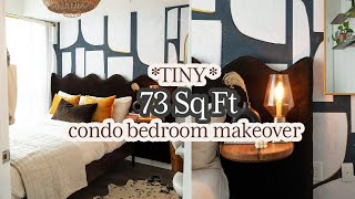 RENTERFRIENDLY Tiny Condo Bedroom Makeover [upl. by Shaina]