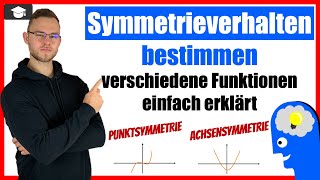 Symmetrie von Funktionen  Symmetrieverhalten bestimmen [upl. by Lammaj708]