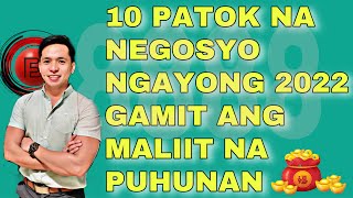 MAGANDANG NEGOSYO SA MALIIT NA PUHUNAN  PATOK NA NEGOSYO SA 2022 [upl. by Patrice990]