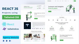 React JS Project using Tailwind CSS  Build a React Agency Website [upl. by Ludwigg]