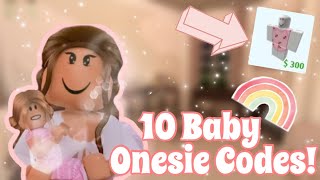 10 Aesthetic Baby Onesie Codes For Bloxburg  Stxawberrii [upl. by Aihsaei]