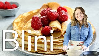 How to Make Real Russian Blini  Russian Crepes [upl. by Adnawak]