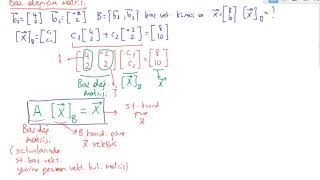 36 Lineer cebir  Baz değişim matrisi [upl. by Bohner]