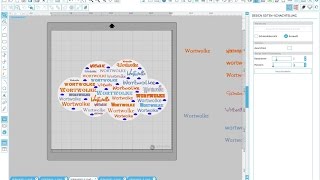 Silhouette Studio  Wortmosaik Worktwolke erstellen [upl. by Sices]