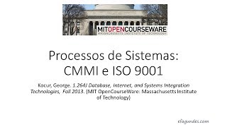 OpenCourseWare Aula sobre Processos de Sistemas  CMMI e ISO 9001 [upl. by Yila]