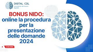 Bonus nido online la procedura per la presentazione delle domande 2024 [upl. by Finbar]