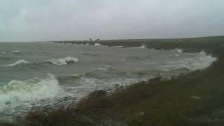 Afsluitdijk holland dijk storm windkracht 8 tot 9 netherlands enclosing dyke friesland [upl. by Dreeda]