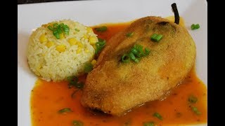 Mexican Food Chiles Rellenos Stuffed Poblano Peppers Recipe [upl. by Naivaj]