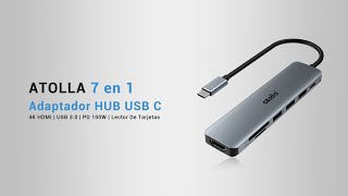 atolla Hub 7 En 1 Adaptador USB Tipo C  C108 [upl. by Hose]