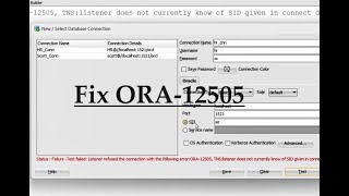 How to fix ORA12505 TNS  listener does not currently know of SID [upl. by Irollam]