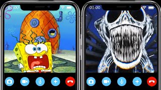 SPONGEBOB GOT A CALL WITH A MONSTER ELEPHANT [upl. by Nylorak]