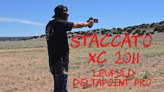 Staccato XC 2011 installed the Leupold deltapoint pro and sighted it in [upl. by Rem]