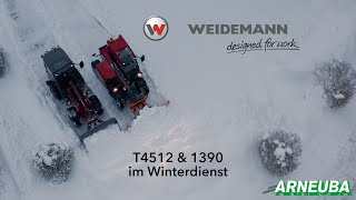 Die neuen Modelle von Weidemann T4512 amp 1390 im Winterdiensteinsatz in SchlettauErzgebirge [upl. by Elianora282]