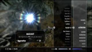 Skyrim  Magelight  Apprentice Alteration Magic Spell [upl. by Borrell]