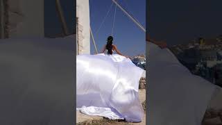 Flying Dress Photoshoots at Mykonos [upl. by Bradlee]