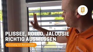 Plissee Rollo und Jalousie richtig ausmessen und montieren  Video Anleitung [upl. by Atims]