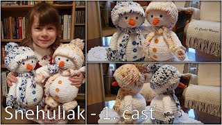 Háčkovaný snehuliak  1 časťCrocheted Snowman  part 1english subtitles [upl. by Byers]