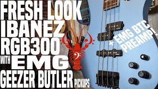 Ibanez RGB300 w EMG Geezer Butler PJ Pickups and BTC 2Band Preamp WOW LowEndLobster Fresh Look [upl. by Lawler]