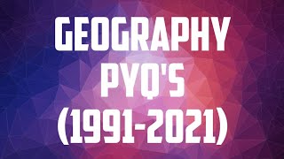 Geography questions asked in uppsc from 1991 2021 PYQ up pcs last 35 years Part 1 pcsuppscpyq [upl. by Gnohc]