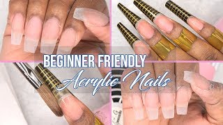 Acrylic Nails Tutorial  How to  Acrylic Nails using Nail Forms  For Beginners [upl. by Niveb]