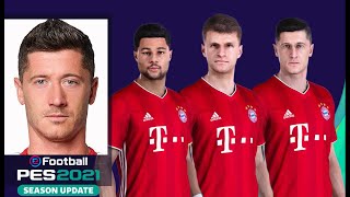 eFootball PES 2021 Bayern München Faces Stats amp Overalls  Season Update [upl. by Adohr291]