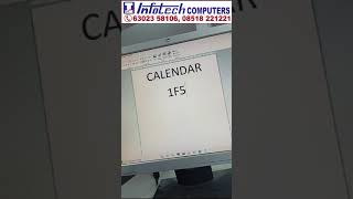 Create Word CALENDAR Document  Infotech Computers Bhagya Nagar Kurnool 6302358106 [upl. by Einnej]