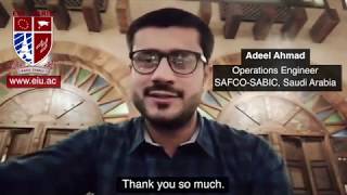 Message from EIU  Paris MBA Student  Adeel Ahmad [upl. by Asiled632]