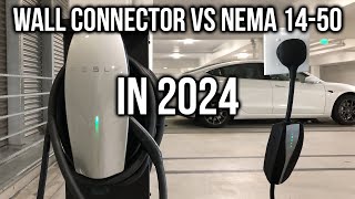 Tesla Model 3 or Y Wall Connector vs NEMA 1450 in 2024 [upl. by Nonnah36]