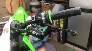 Kawasaki KLX300R handlebar and lever modifications [upl. by Julina]